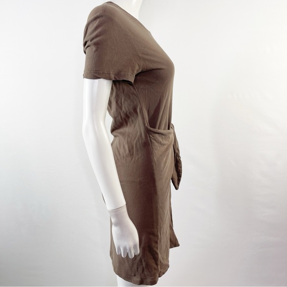 Rails Brown Short Sleeve EDIE Tie Waist T-Shirt Dress in Canteen Size XS - Picture 6 of 8